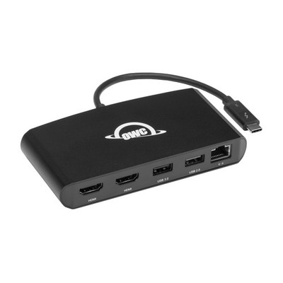 OWC Thunderbolt Mini Dock: Dual 4K HDMI, Dual USB, Gigabit Ethernet for Mac/PC