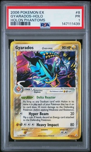 2006 POKEMON EX HOLON PHANTOMS #8 GYARADOS-HOLO PSA 1