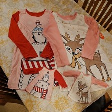 Winter Pajamas Set Girls and Dolls 18" Me and You compatible with American Girl