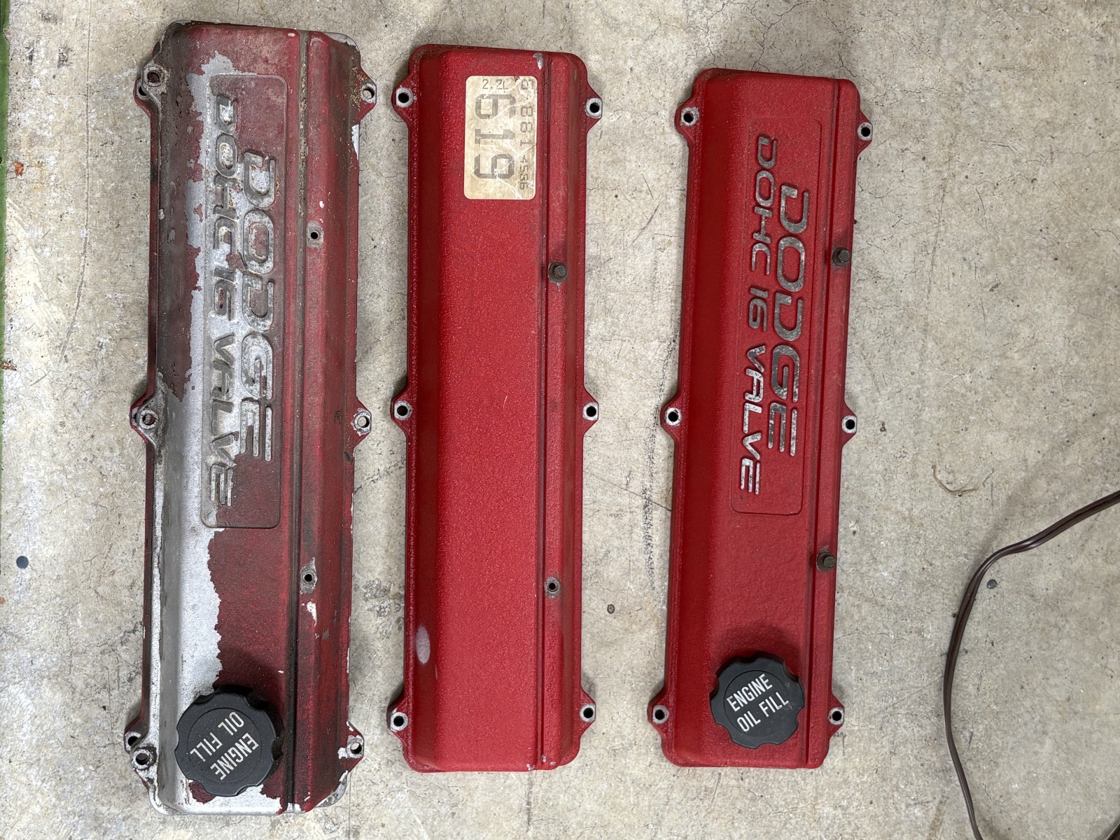 RARE (2) Dodge Daytona IROC R/T Turbo III DOHC 16V Valve Covers OEM Lotus Engine