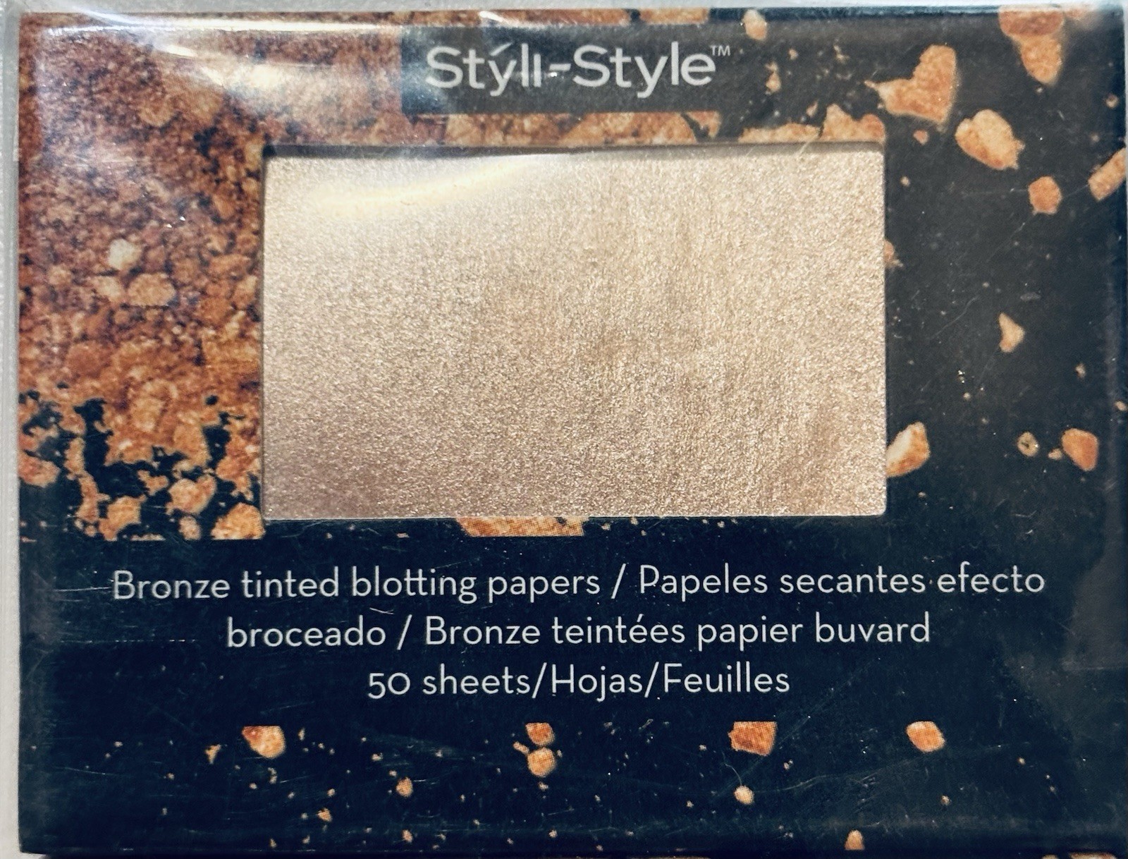 Styli-Style Bronze Tinted Blotting Papers FBP002 Radiant 3 Pcs (150 Sheets)