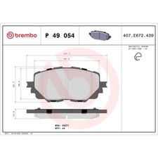 BREMBO P 49 054 Bremsbeläge Vorne für MX-5 124