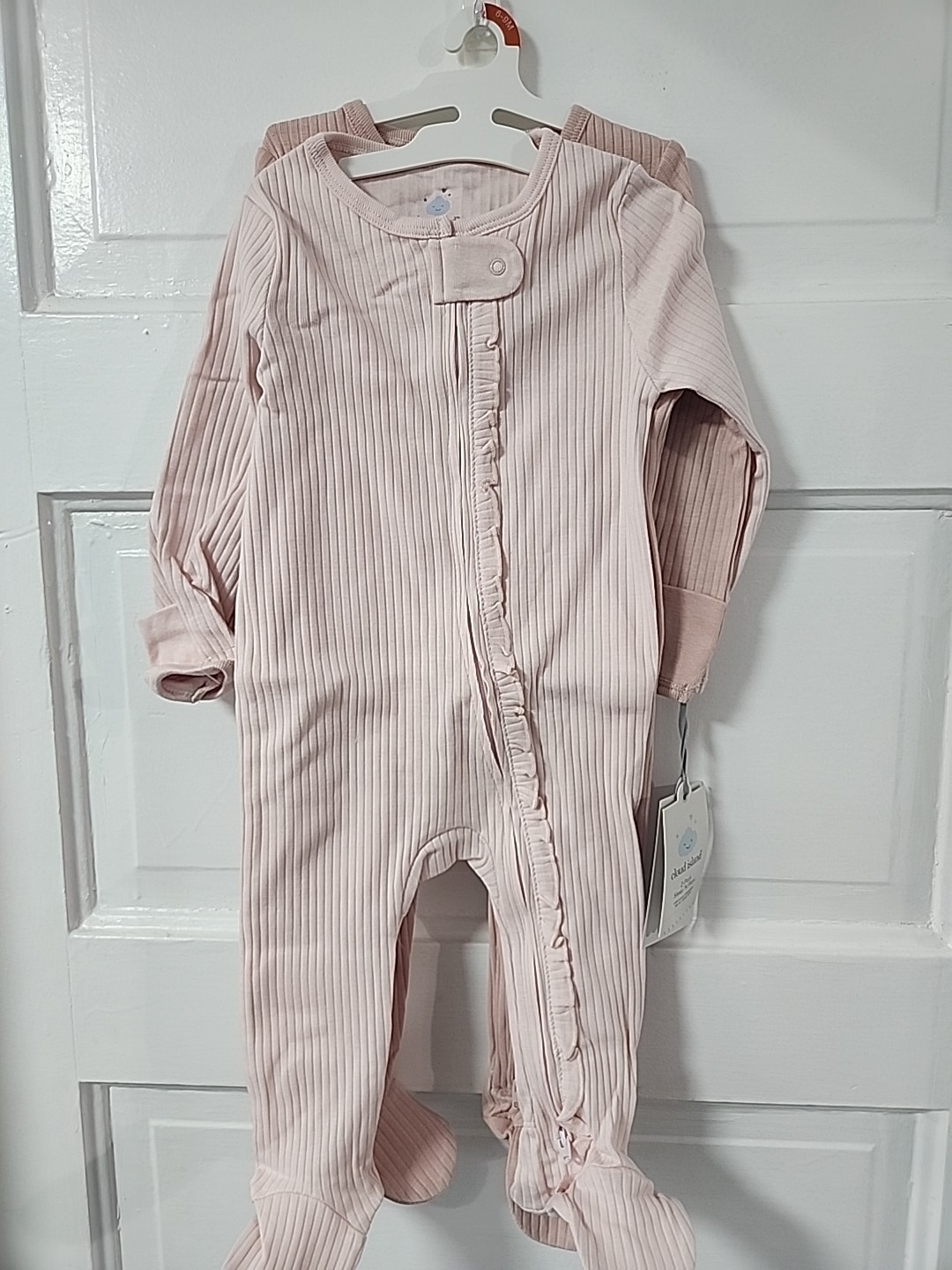 Baby Girl 3-6 Months Cloud Island 2 Piece Sleep N Play Outfits Pink Double...