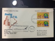 FLIGHT COVER: BRASIL BOEING 747SL LUFTHANSE TO BUENOS AIRES