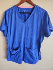 Medcouture Top Women's XL Blue Poly Blend