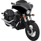 MEMPHIS SHADES Batwing Fairing Windshield - Black - MEP8501