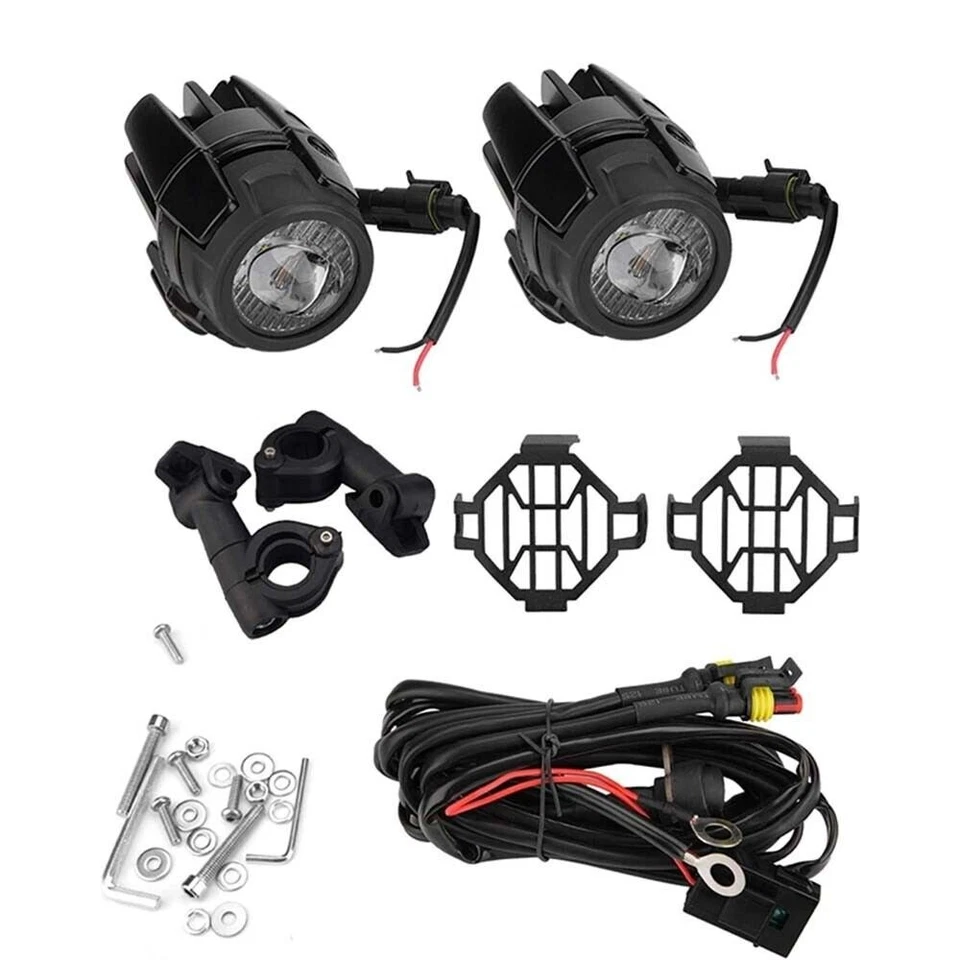 Fits Ducati 998 Diavel Hypermotard w/DRLs LED Auxiliary Fog Lights Driving Lamps - Image 2 of 4