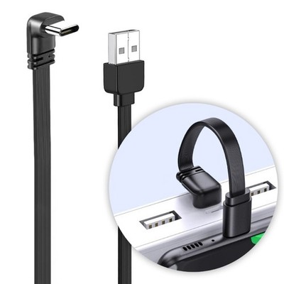 65W Type C USB Fast Charging Cable 90 Degree Right Angle Elbow Charging Data