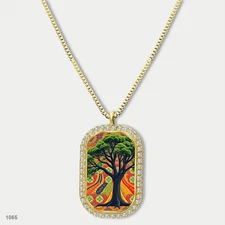 Gorgeous Tree Of Life Pendant Necklace Chain Picture Dog Tag Chain Gift Design L