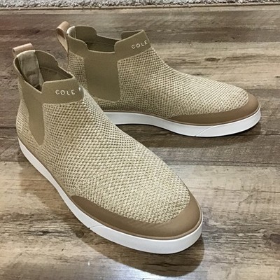 NWOB Cole Haan Nantucket Women's Size 9.5 Birch/Oat Knit Ankle Chelsea Boots