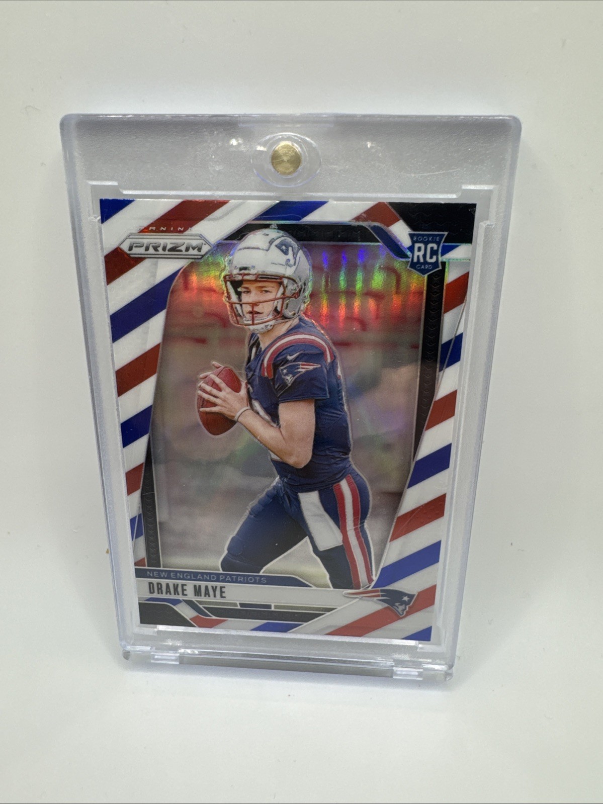 💎2024 Panini Prizm Drake Maye Rookie Red White Blue Clr Match #329 RC Patriots