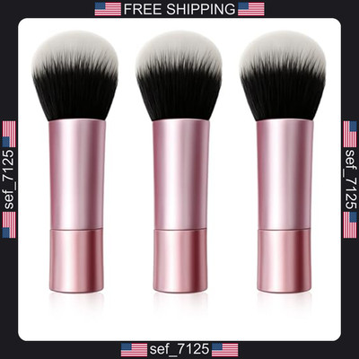 Mini Multitask Face Brush Set (3 Pack) ? Travel Makeup Brushes for Blush,