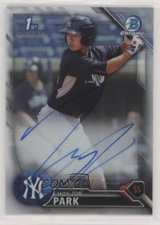 2016 Bowman Chrome Prospects Refractor /499 Hoy Park Hoy-Jun #BCAP-HJP Auto 0c2