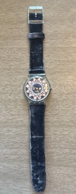 SWATCH Standards 1995 GG136 Samtgeist Velvet Band New Battery Vintage Y2K