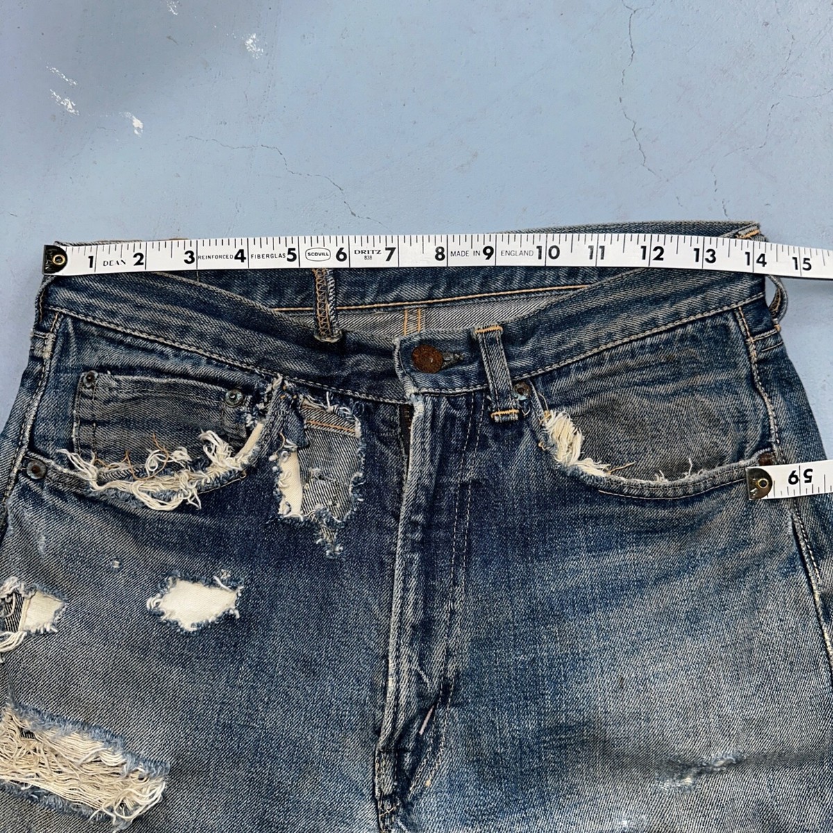 VTG 1960s LEVI’S 505 BIG E “red line” 32 Vintage 60s Levis 502 XX Big E SS Red Line Selvage 25x26.5