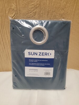 Sun Zero Lichtenberg Set of 2 Curtains 40'' x 96'' Room Darkening Rod Pocket