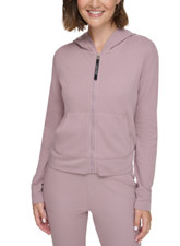 Calvin Klein Performance Women Thermal Zip Front Hoodie Stardust Size XL