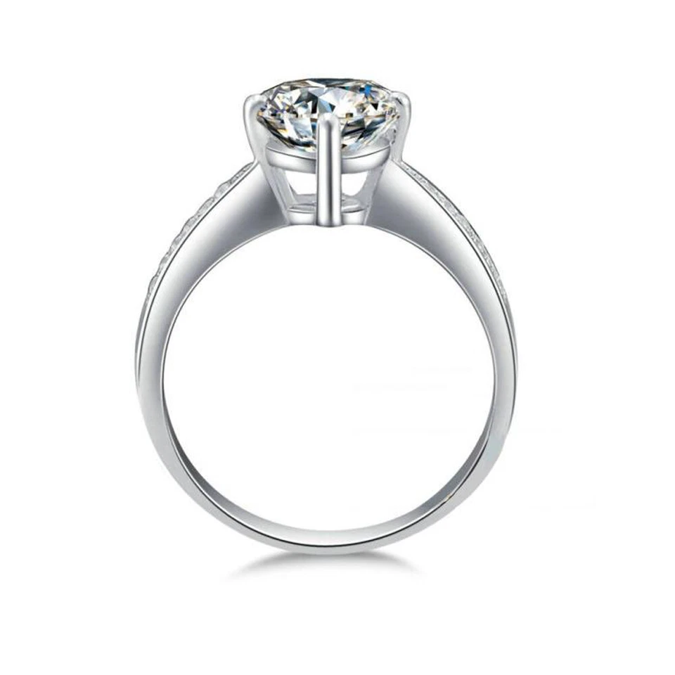 GIA Certified 1.50 Carat Diamond Engagement Ring Round Cut 14k White Gold - Изображение 3 из 3