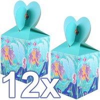 12 Geschenkboxen Meerjungfrau - Mitgebsel Kindergeburtstag Geburtstag Nixen TüTe