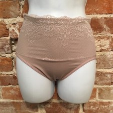 Rhonda Shear Taupe Lace Overlay Brief Panty Panties New