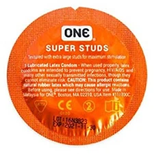 100 pieces pack One Super Studs latex lubricated condoms ON SALE NOW!!!!!!!!!!