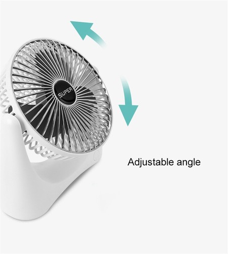 Rechargeable Mini Desk Fan Oscillating Quiet 3-Speed Portable Personal Cooling - Picture 3 of 36