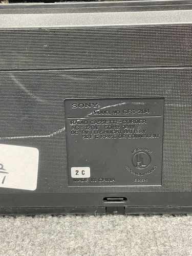 Sony CFS-204 Portable Stereo AM/FM Radio Cassette Recorder Boombox - 第 8/18 張圖片