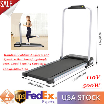 2 in 1 Portable Folding Electric Treadmill Under Desk Walking Pad Home Office