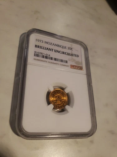 1973 Mozambique 20 Centavos - NGC BU Brilliant Uncirculated