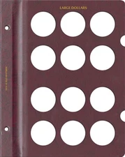 Whitman Prestige™ Coin Album - Large Dollar Blank Page - 12 Openings - Burgundy