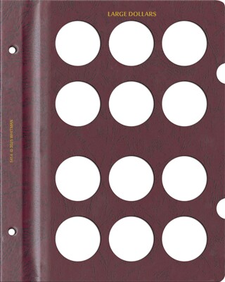 Whitman Prestige  Coin Album - Large Dollar Blank Page - 12 Openings - Burgundy