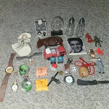Large Junk Drawer Lot Misc Vintage Stuff Knife Watches Porcelain Victorian Vase