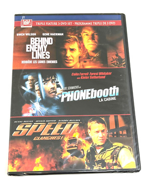 Behind Enemy Lines / Phonebooth / Speed DVD - Triple Feature - Brand New Sealed