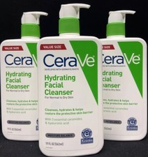 3 cerave hydrating facial cleanser 19oz ea