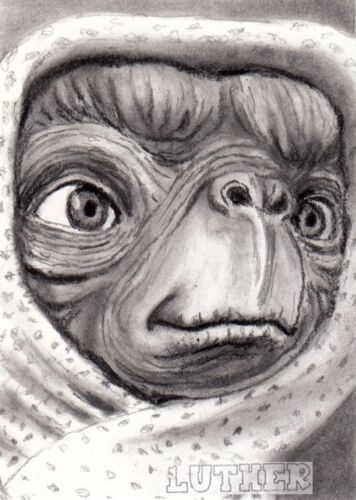 ACEO Original Art card – E.T. the Extra-Terrestrial -Luther - Picture 1 of 1