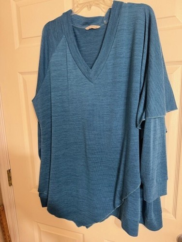 EUC 3X Soft Surroundings Madeline tunic teal static | eBay