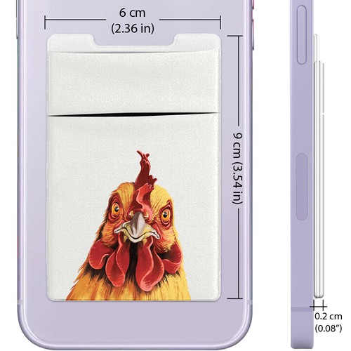 Two Pockets Adhesive Sticker Lycra Wallet Card Holder Pouch Case for Cell Phones - Picture 73 of 78