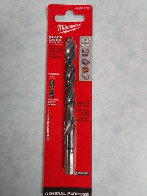 Milwaukee 13/32 in. X 5-1/4 in. L Black Oxide Drill Bit 48-89-2732