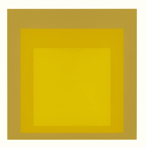 "Homage to the Square" Josef Albers "Blue Reminding" verso "Departing in Yellow" - Picture 3 of 3