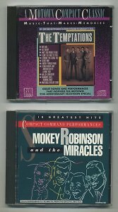 Music... Memories by The Temptations & 18 Greatest Hits by The Miracles CDs