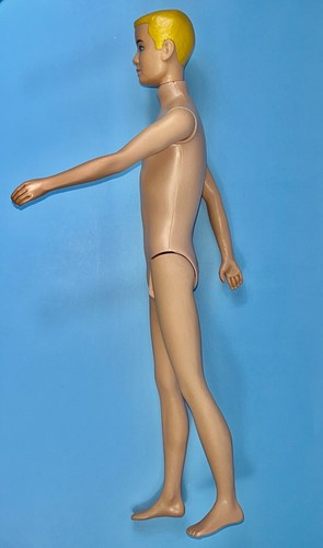 Vintage 1960 Ken Barbie Doll Blonde Painted Hair Mattel Straight Leg "In Hawaii" - Picture 11 of 24