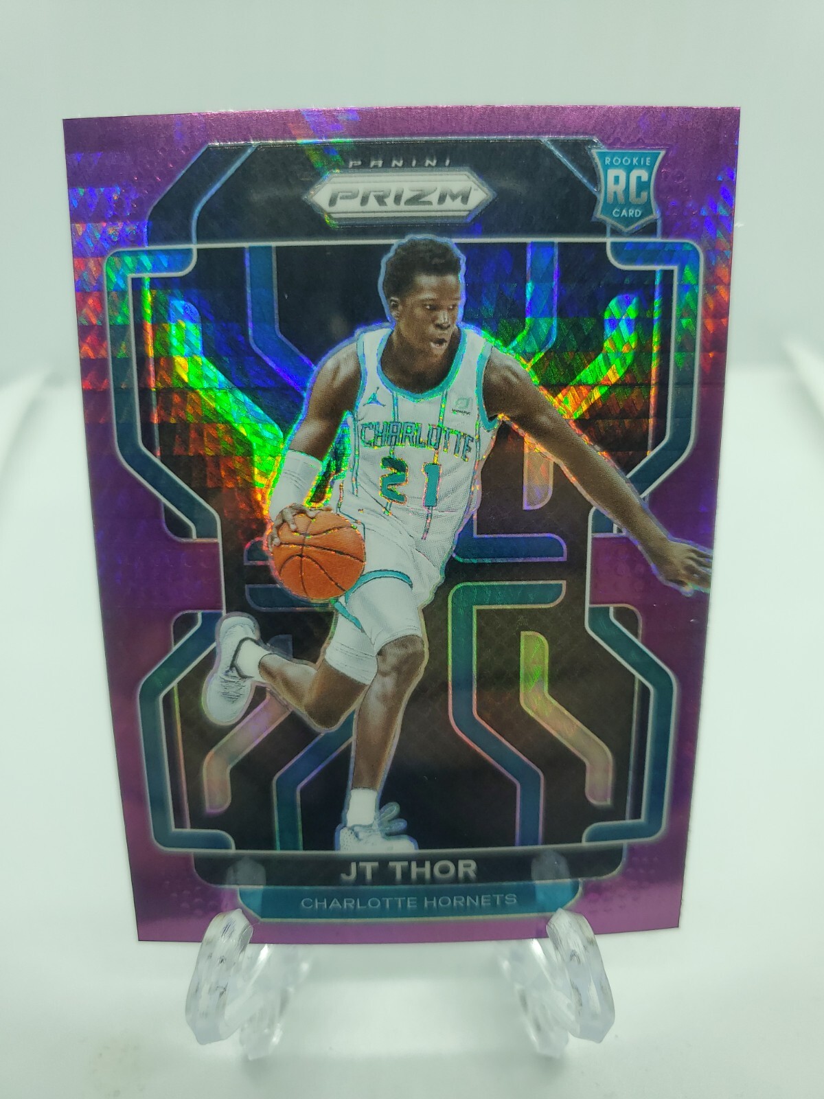 2021-22 Panini Prizm Basketball NBA JT Thor Purple Hyper Prizm #272 Rooke RC SP
