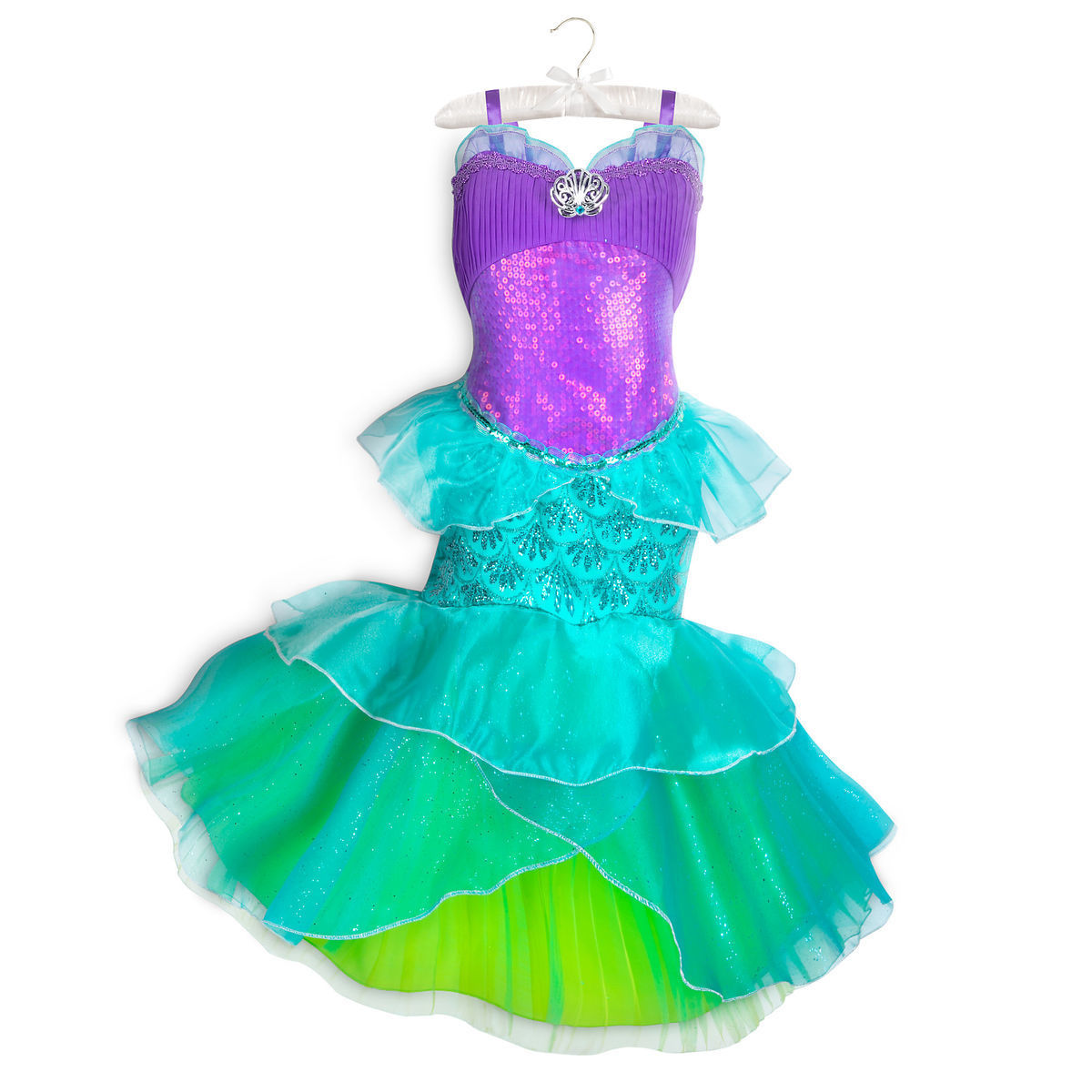 Disney Store Ariel Little Mermaid Halloween Costume Dress, Girl 5/6