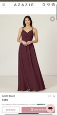 AZAZIE BLAKE Cabernet Bridesmaid DRESS Floor Length Size A4