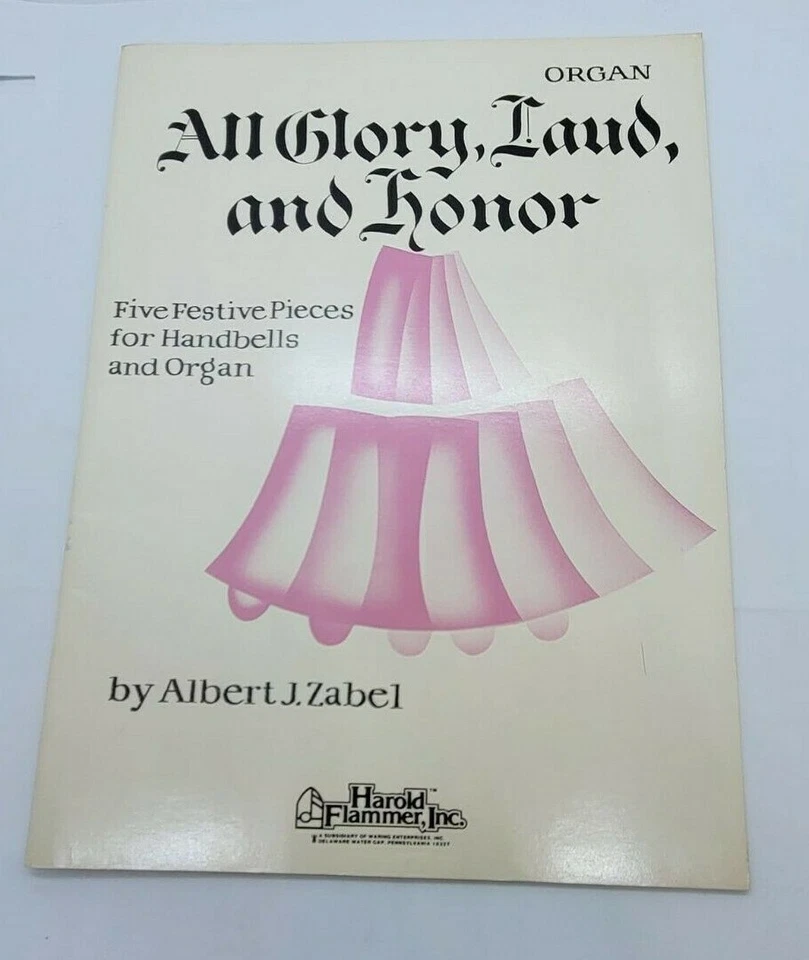 All Glory Laud and Honor Handbells Organ Albert Zabel Harold Flammer Sheet Music - Image 2 of 4