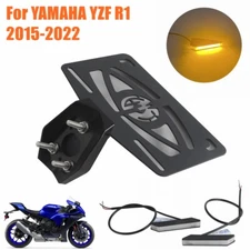Fender Eliminator Bracket Kit W/LED turn Signal Light For YAMAHA YZF R1 15-22