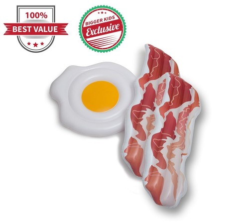 ☀️SUMMER SALE! Bacon Egg Pool Toy Inflatable Swimming & 5 Insect ...