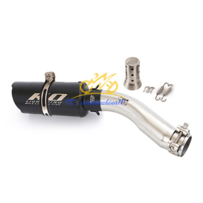 For Suzuki GSXR 750 600 2008-2010 Slip On MId Link Pipe Exhaust Muffler Silencer