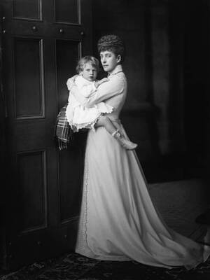 Queen Alexandra And Prince Edward 1894 OLD PHOTO