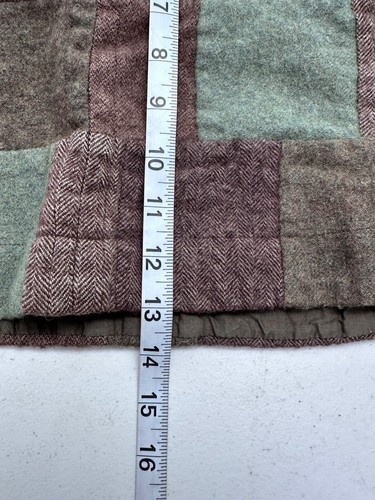 American Eagle Womens Low Rise Mini Skirt Size 8 Wool Rayon Blend Patchwork Y2K - Picture 10 of 13